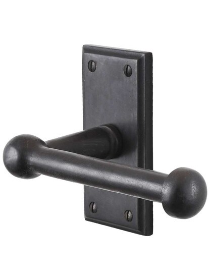 Solid Bronze Toilet-Paper Holder with Rectangular Plate.